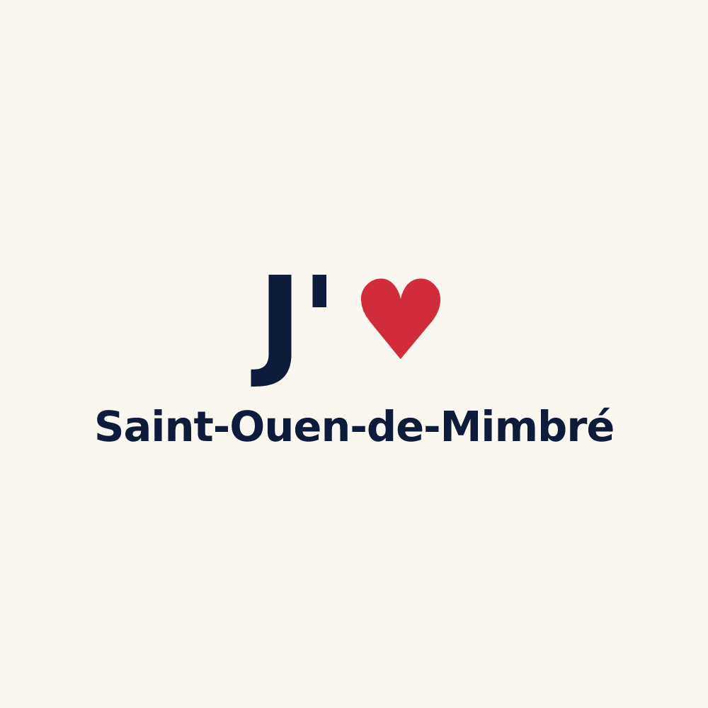 Tasse personnalisée Saint-Ouen-de-Mimbré — design J'aime Saint-Ouen-de-Mimbré