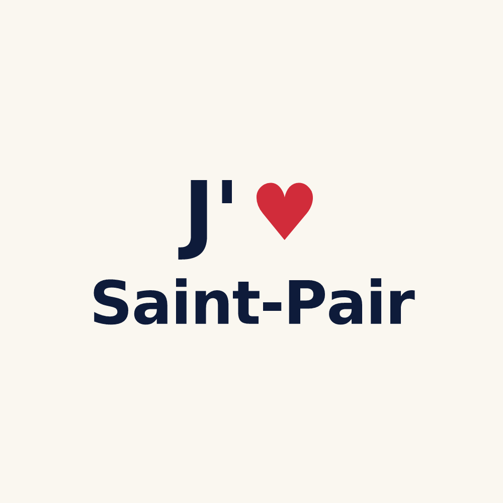 Tasse personnalisée Saint-Pair — design J'aime Saint-Pair