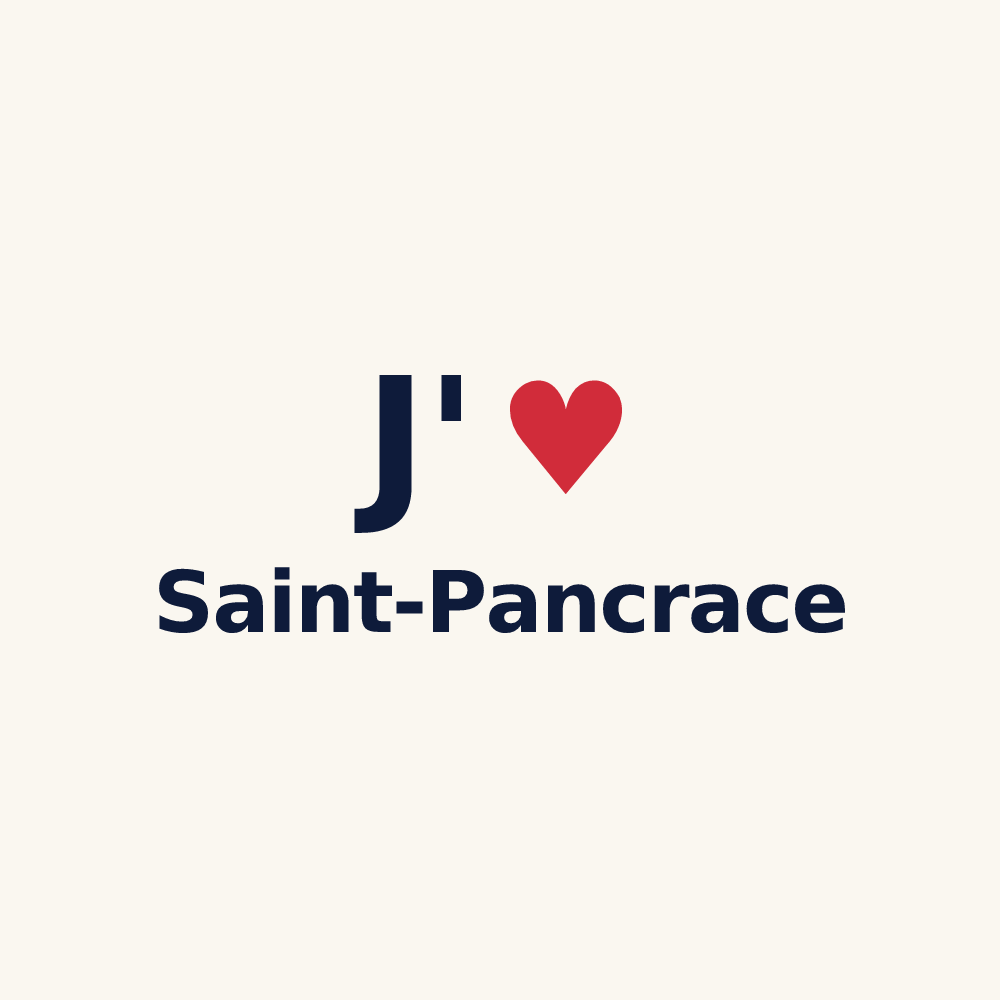 Tasse personnalisée Saint-Pancrace — design J'aime Saint-Pancrace