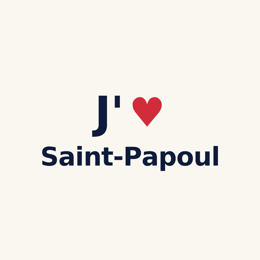 Tasse personnalisée Saint-Papoul — design J'aime Saint-Papoul