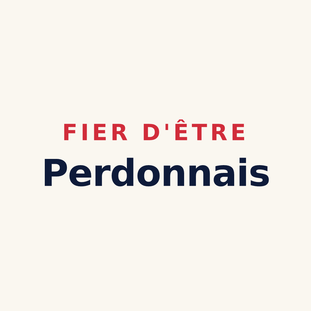 Tasse « Fier d'être Perdonnais » — design pour Saint-Pardon-de-Conques