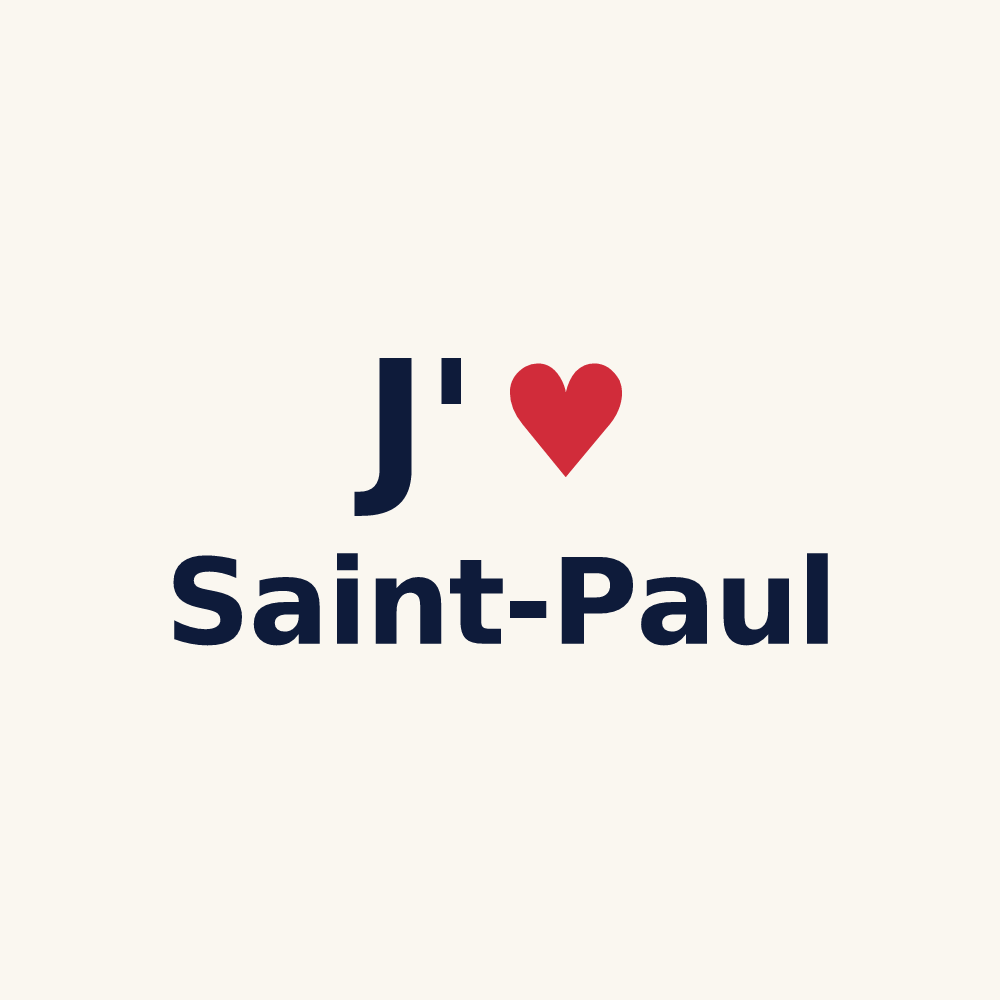 Tasse personnalisée Saint-Paul — design J'aime Saint-Paul