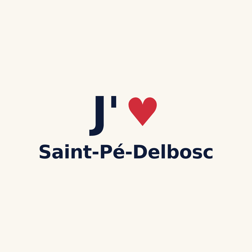 Tasse personnalisée Saint-Pé-Delbosc — design J'aime Saint-Pé-Delbosc