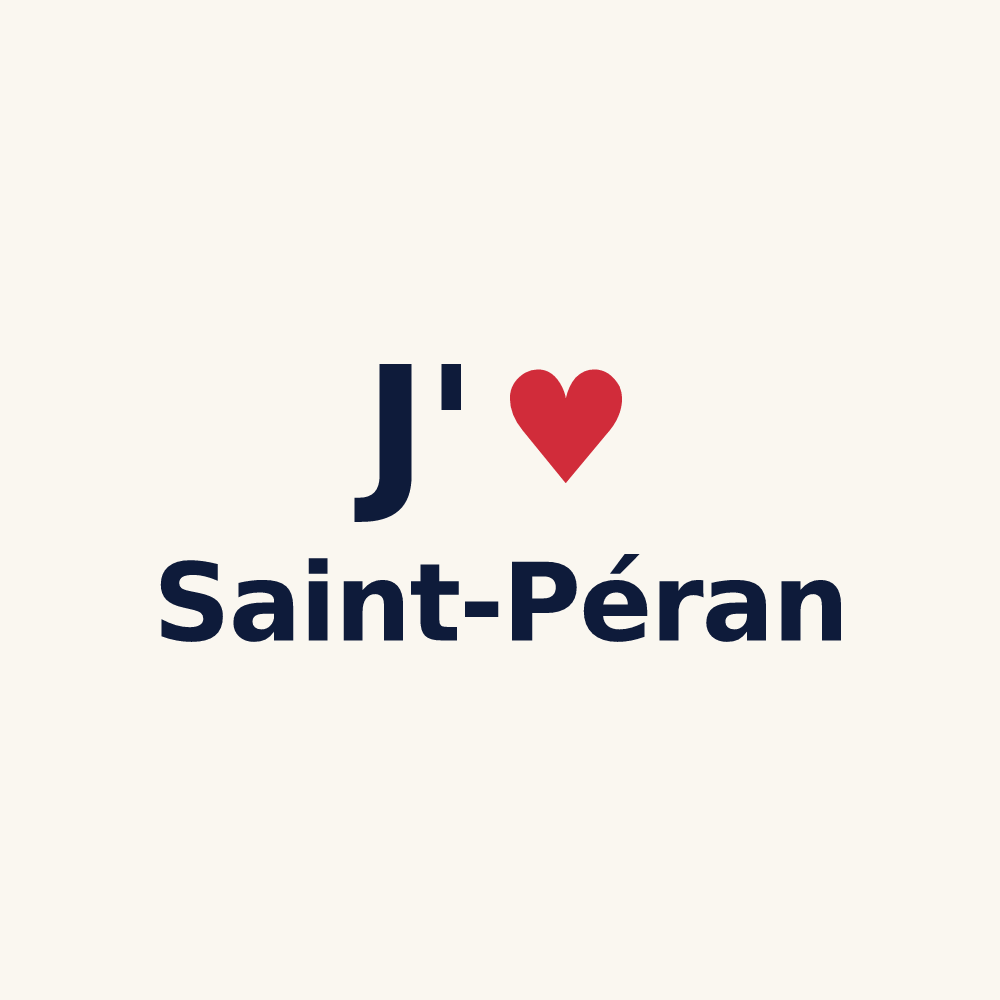 Tasse personnalisée Saint-Péran — design J'aime Saint-Péran