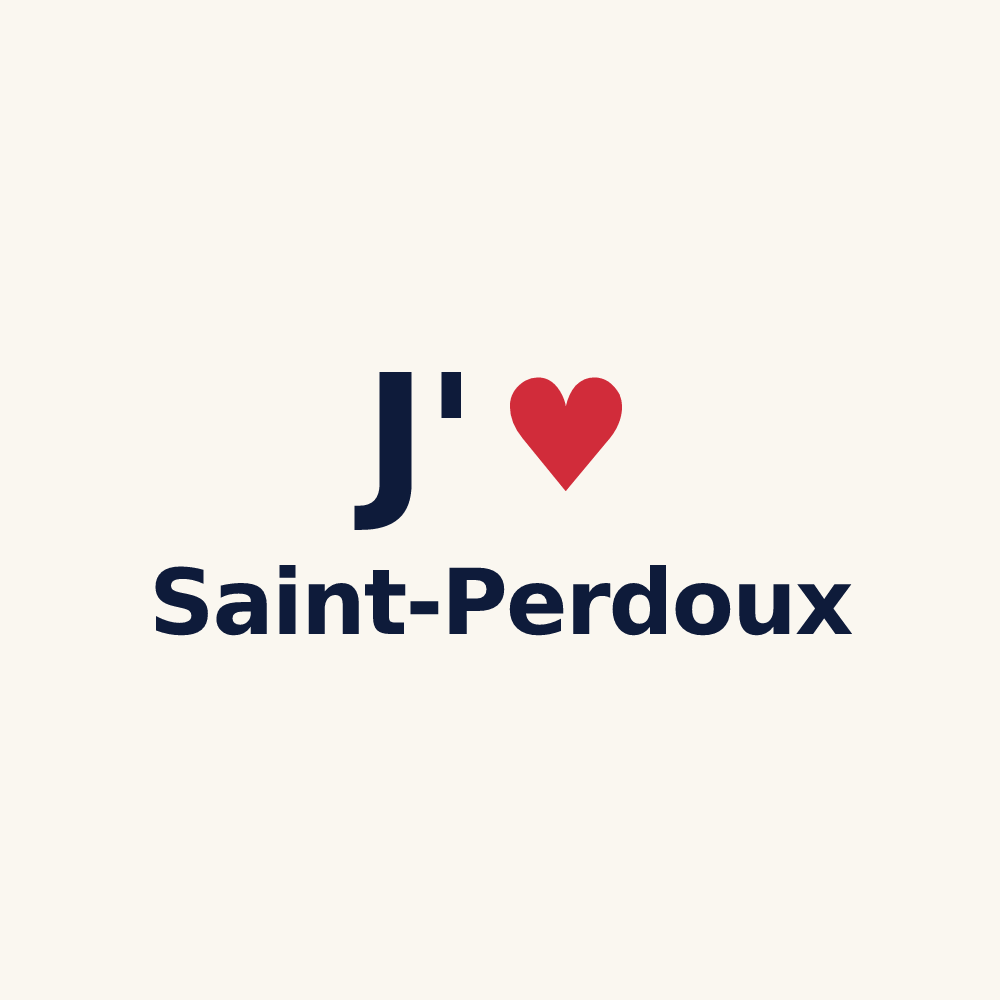 Tasse personnalisée Saint-Perdoux — design J'aime Saint-Perdoux