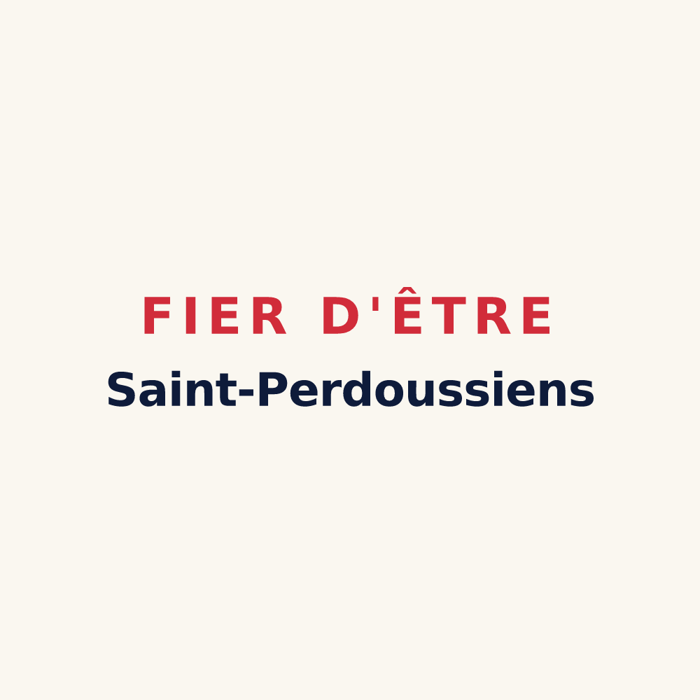 Tasse « Fier d'être Saint-Perdoussiens » — design pour Saint-Perdoux