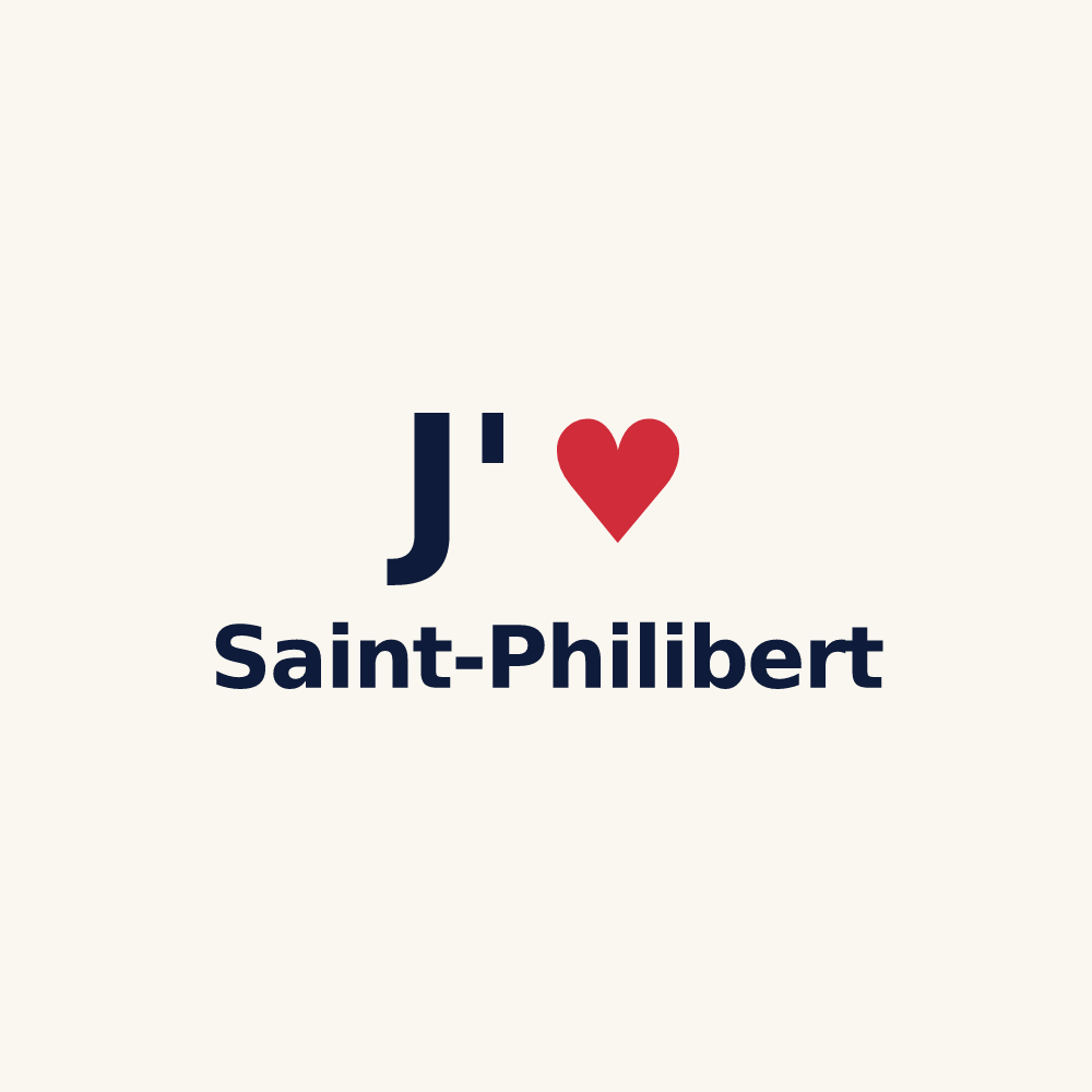 Tasse personnalisée Saint-Philibert — design J'aime Saint-Philibert