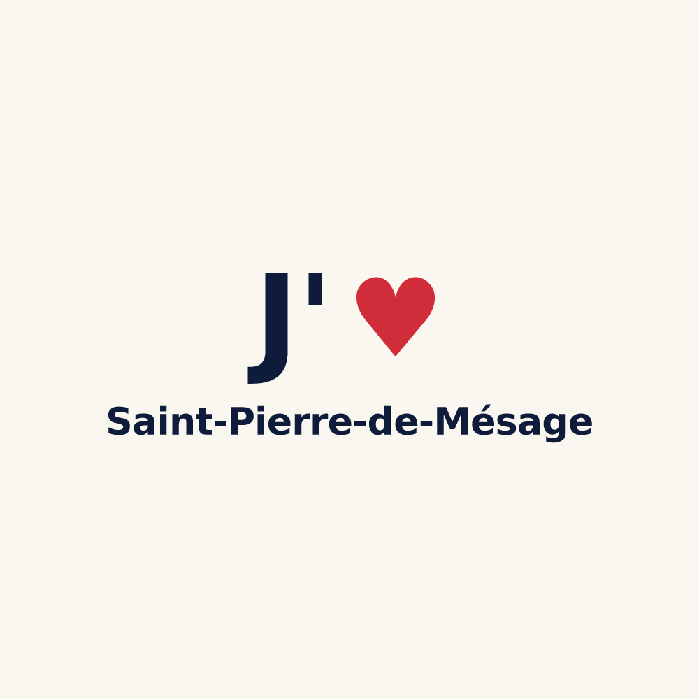 Tasse personnalisée Saint-Pierre-de-Mésage — design J'aime Saint-Pierre-de-Mésage