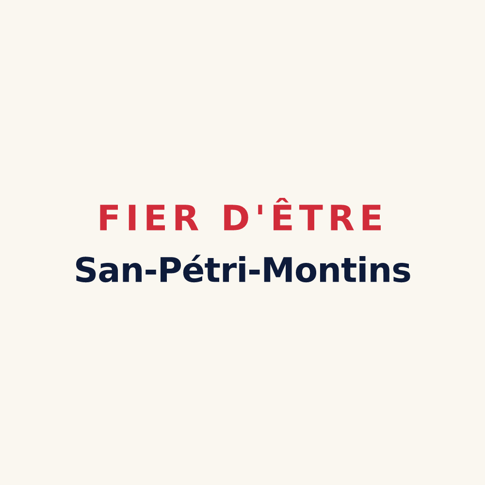 Tasse « Fier d'être San-Pétri-Montins » — design pour Saint-Pierre-du-Mont