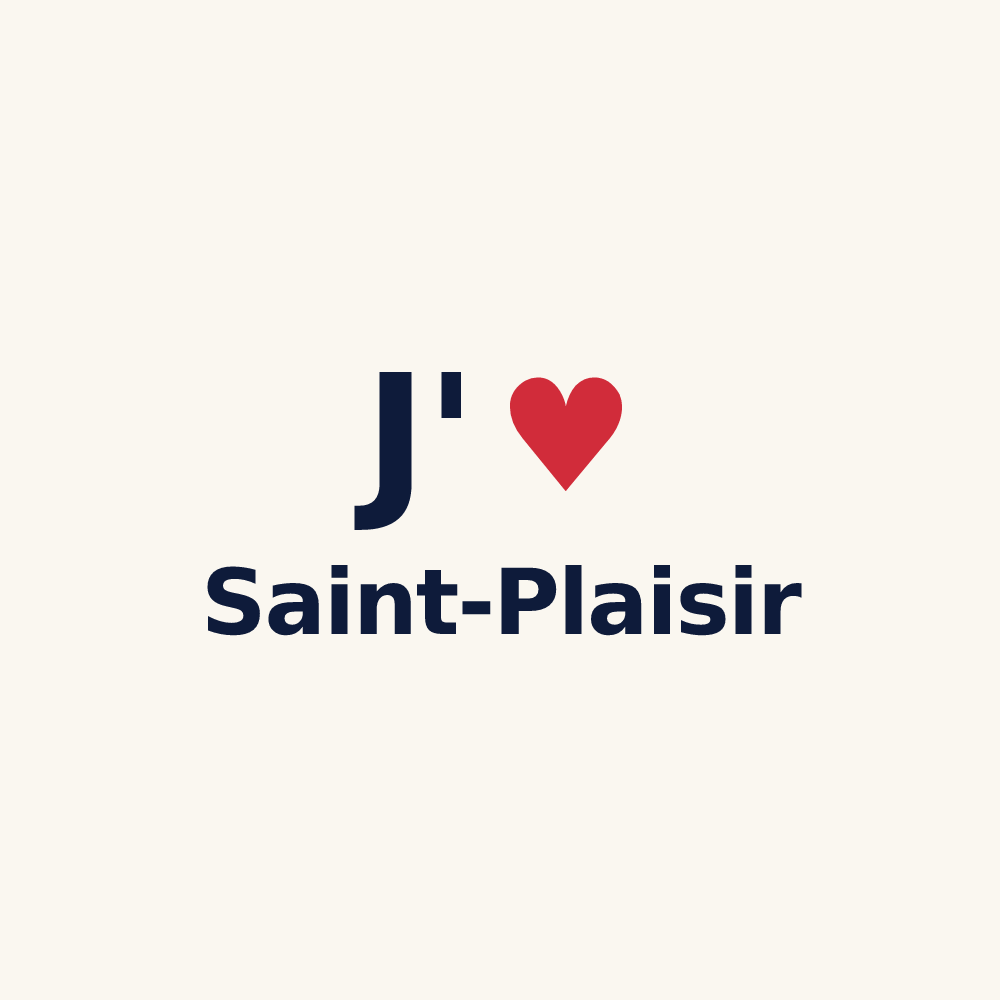 Tasse personnalisée Saint-Plaisir — design J'aime Saint-Plaisir