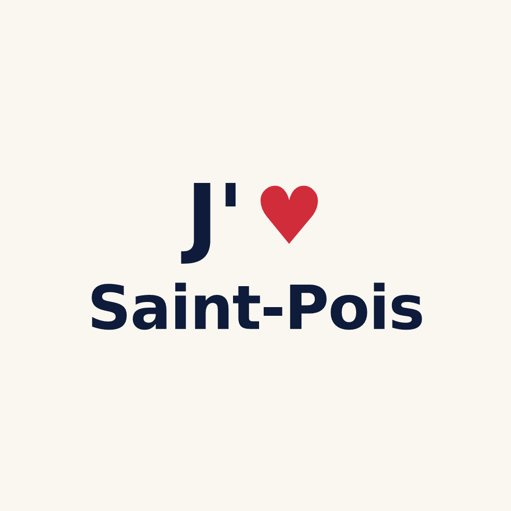Tasse personnalisée Saint-Pois — design J'aime Saint-Pois