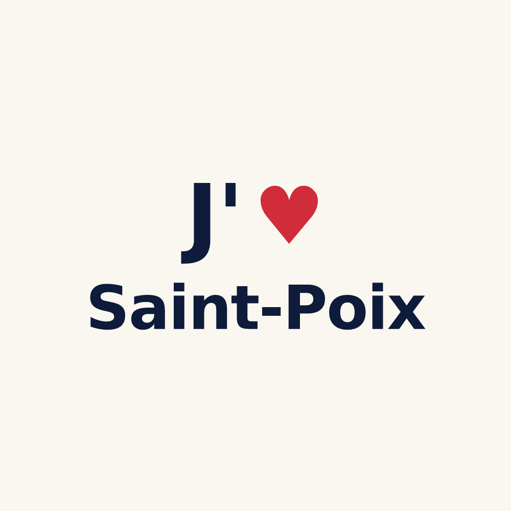 Tasse personnalisée Saint-Poix — design J'aime Saint-Poix