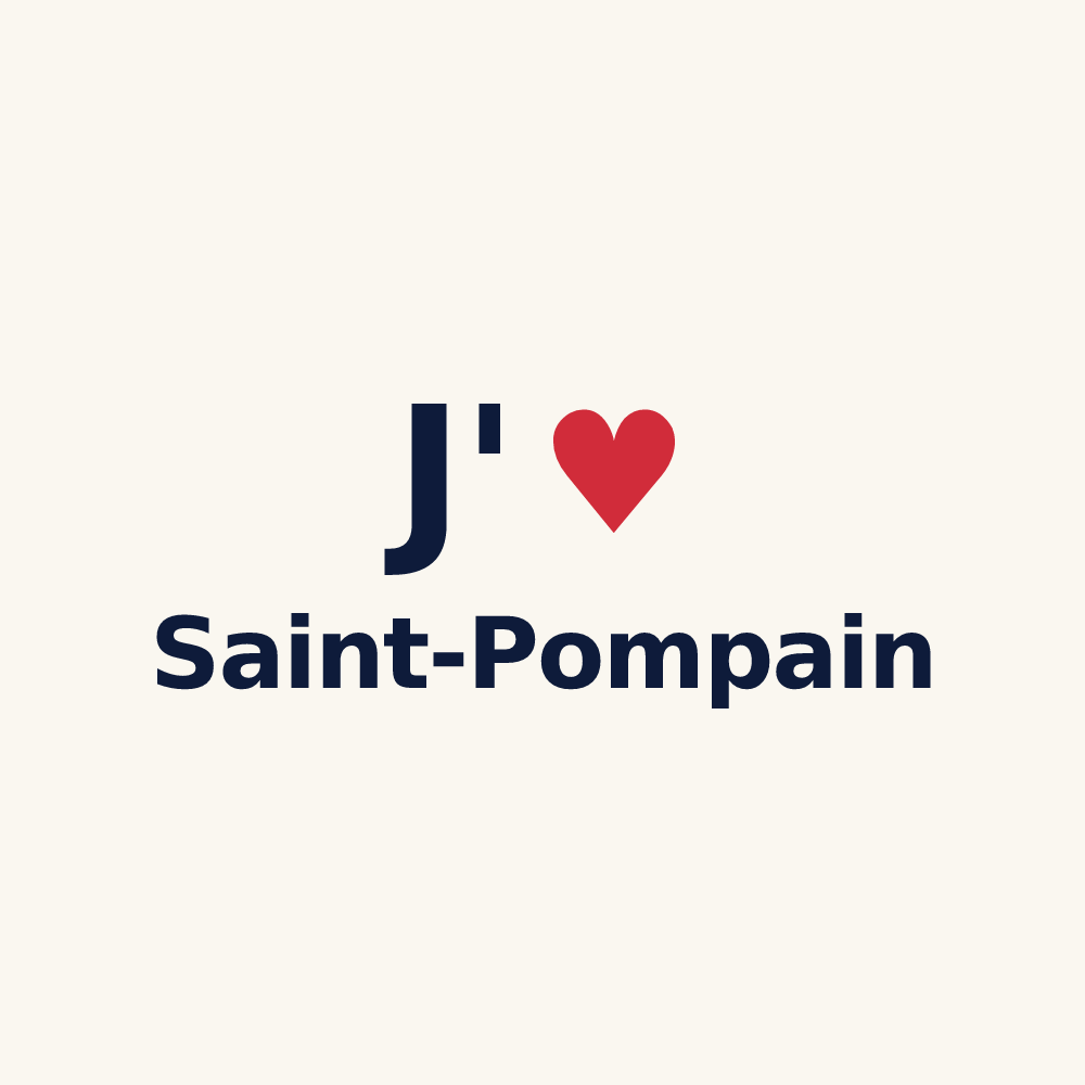 Tasse personnalisée Saint-Pompain — design J'aime Saint-Pompain