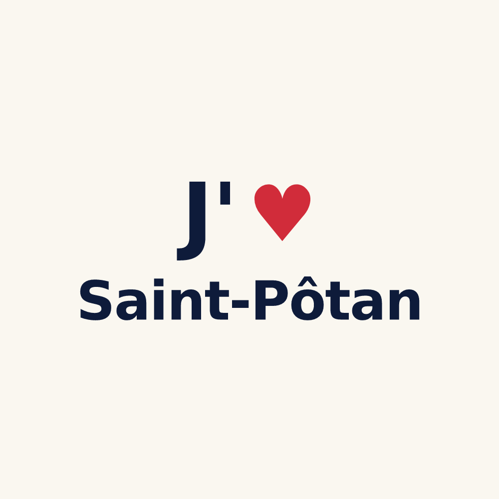 Tasse personnalisée Saint-Pôtan — design « J'aime Saint-Pôtan » imprimé sur la tasse