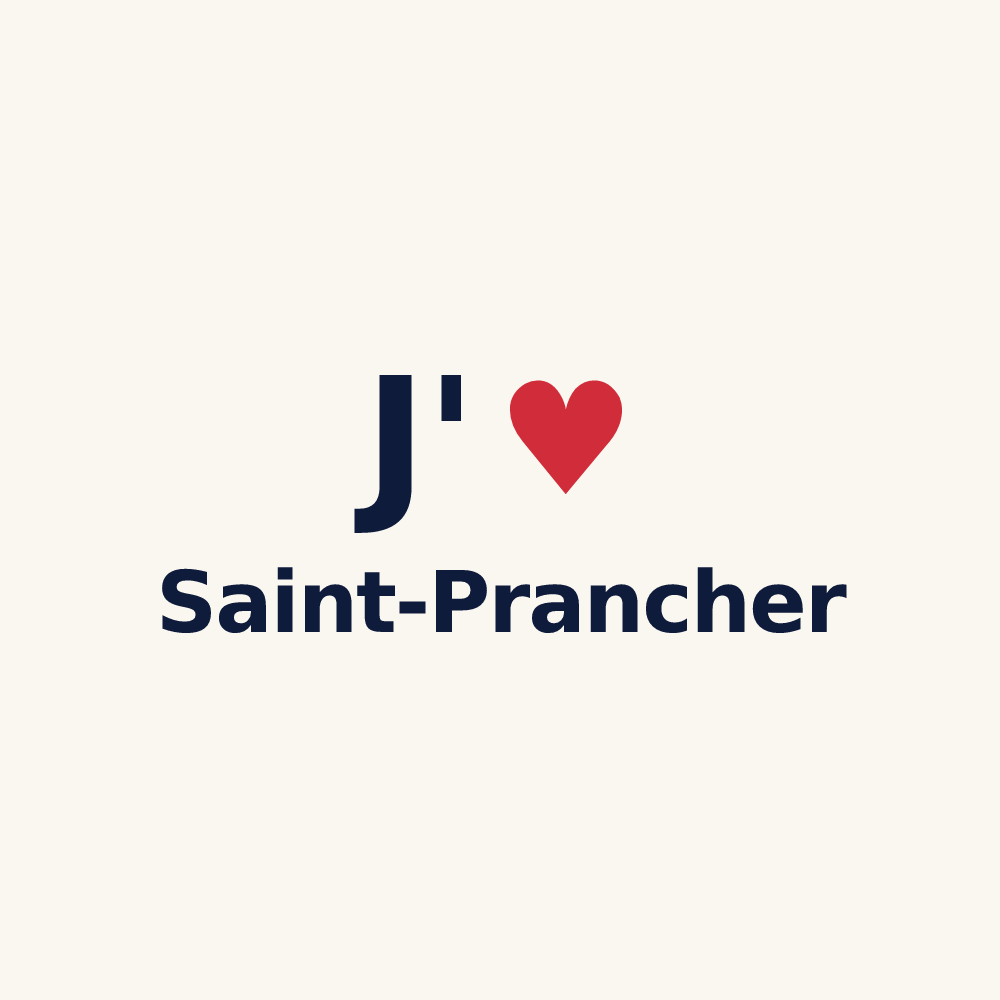 Tasse personnalisée Saint-Prancher — design J'aime Saint-Prancher