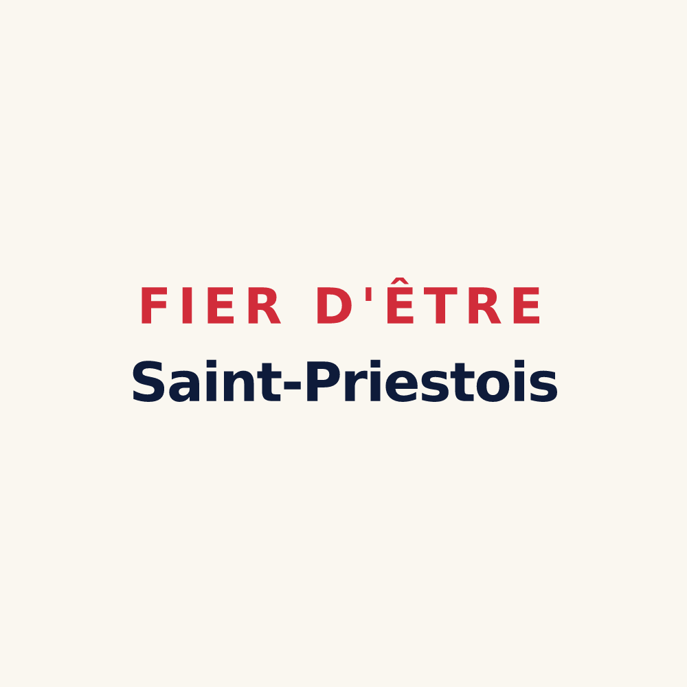 Tasse « Fier d'être Saint-Priestois » — design pour Saint-Priest-la-Prugne