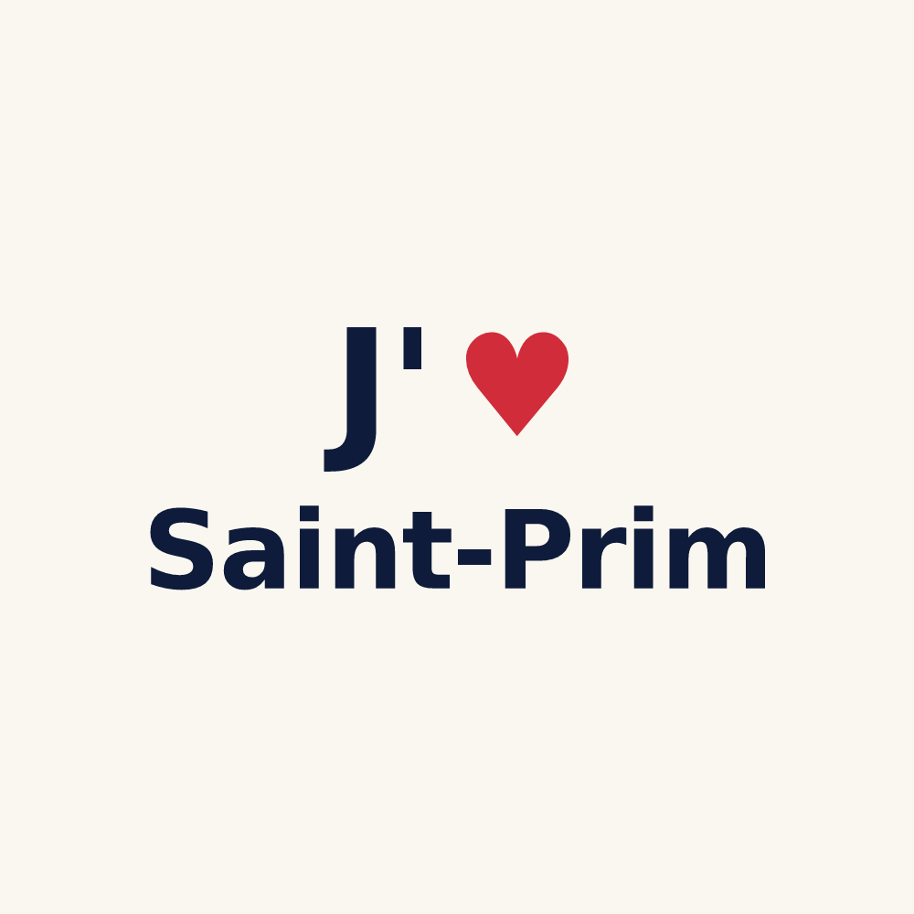 Tasse personnalisée Saint-Prim — design J'aime Saint-Prim