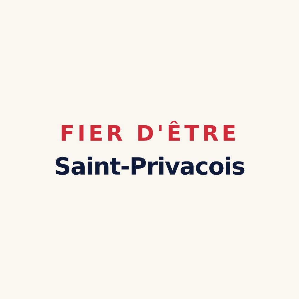 Tasse « Fier d'être Saint-Privacois » — design pour Saint-Privat