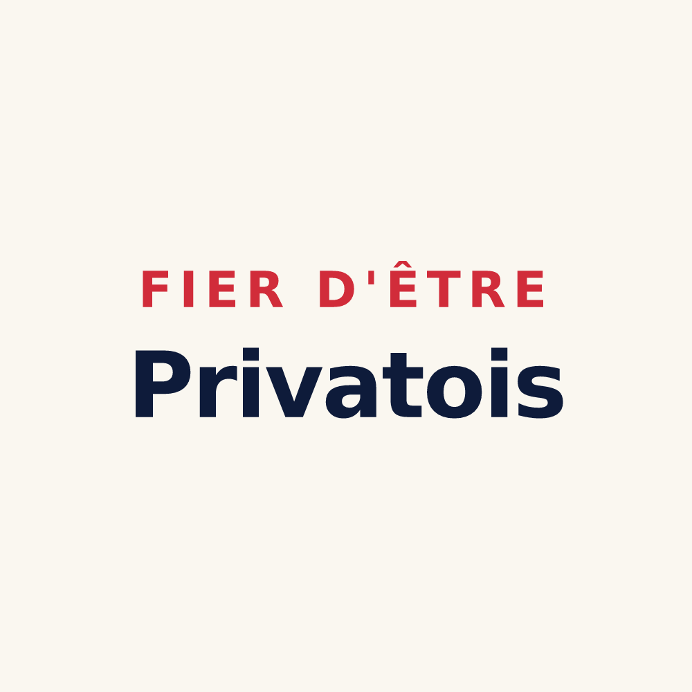 Tasse « Fier d'être Privatois » — design pour Saint-Privat