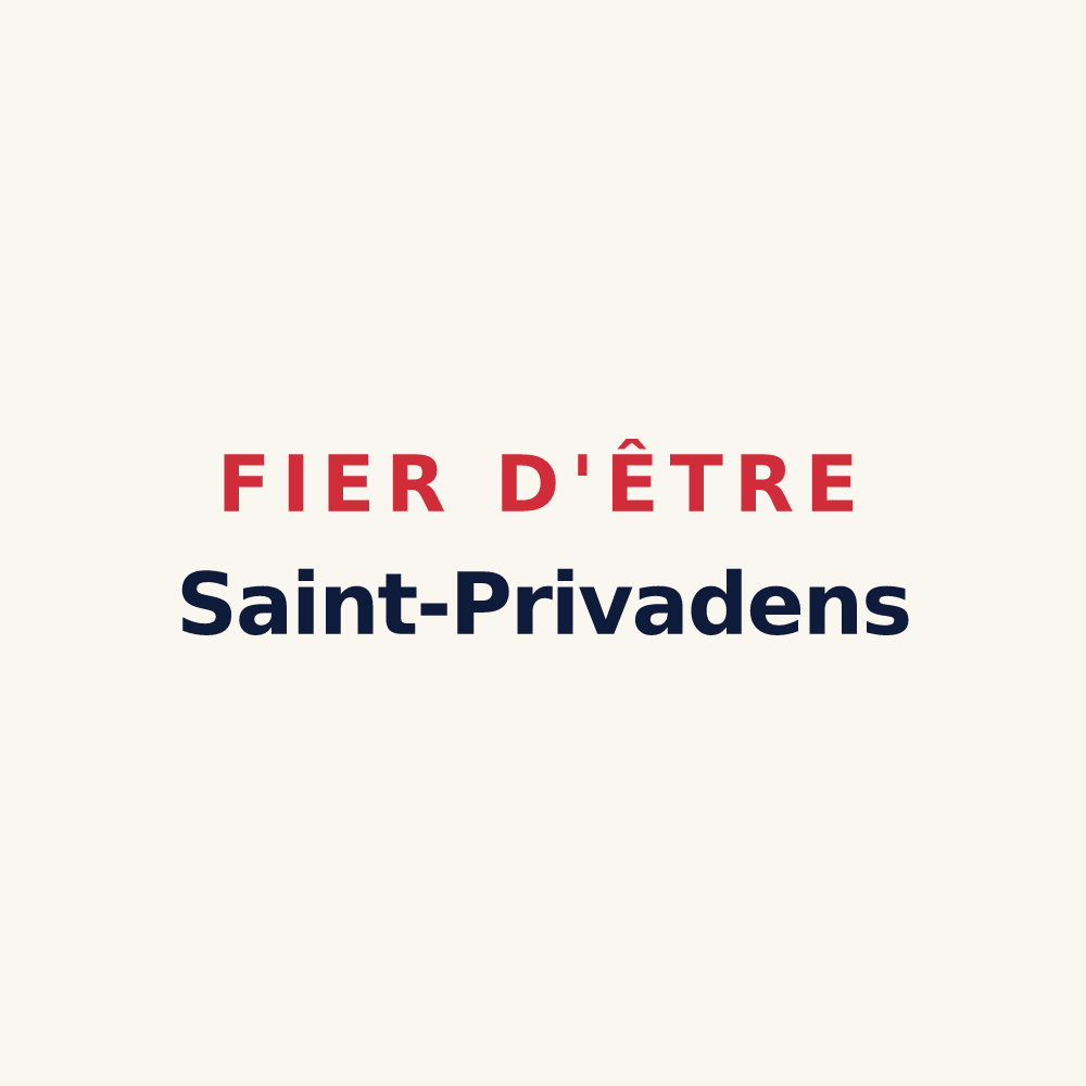 Tasse « Fier d'être Saint-Privadens » — design pour Saint-Privat-des-Vieux