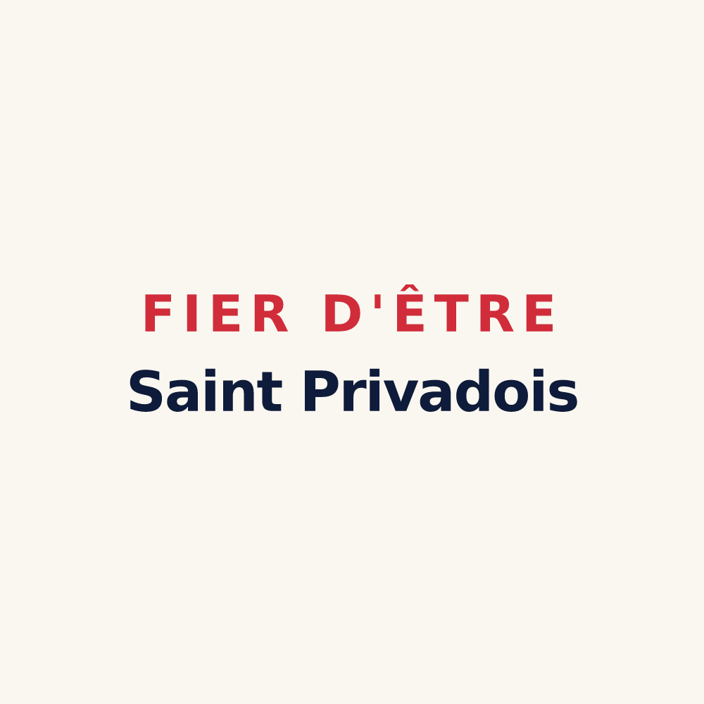 Tasse « Fier d'être Saint Privadois » — design pour Saint-Privat