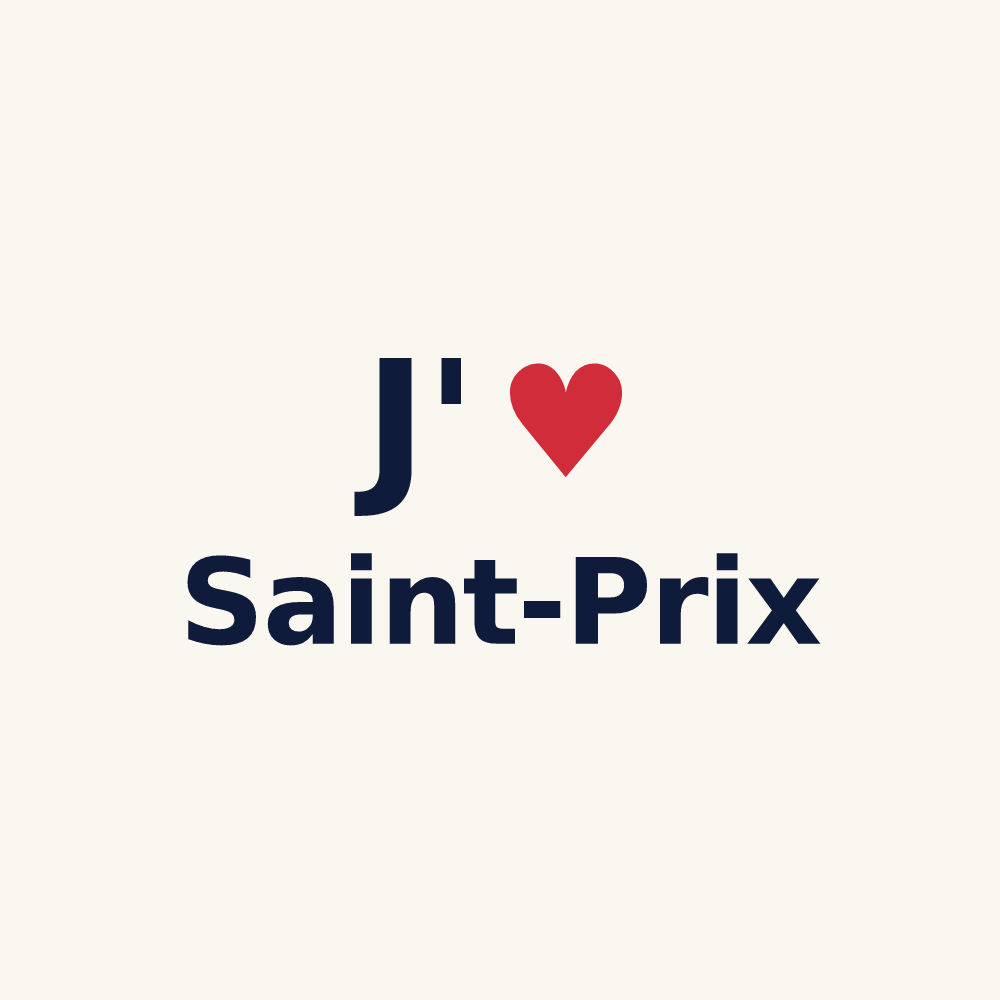 Tasse personnalisée Saint-Prix — design J'aime Saint-Prix