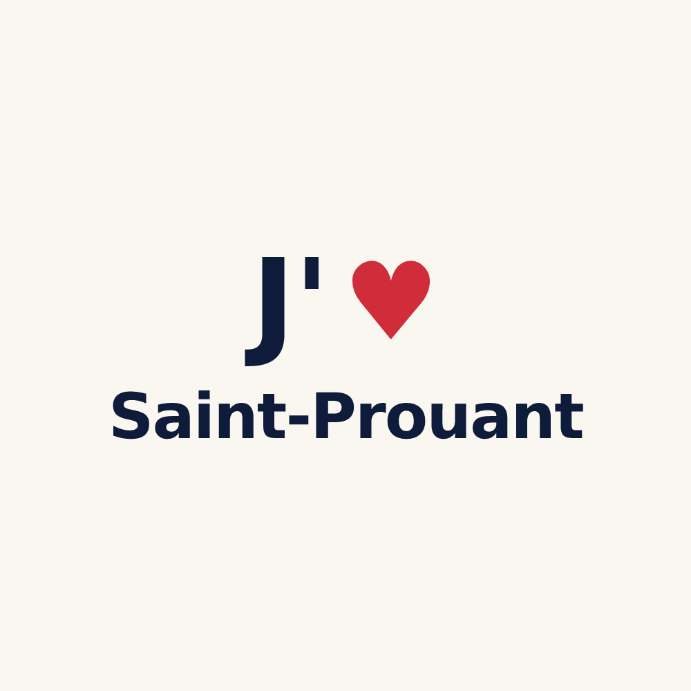 Tasse personnalisée Saint-Prouant — design J'aime Saint-Prouant