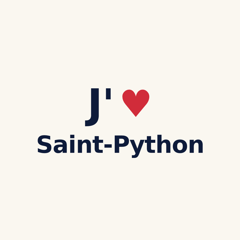 Tasse personnalisée Saint-Python — design J'aime Saint-Python
