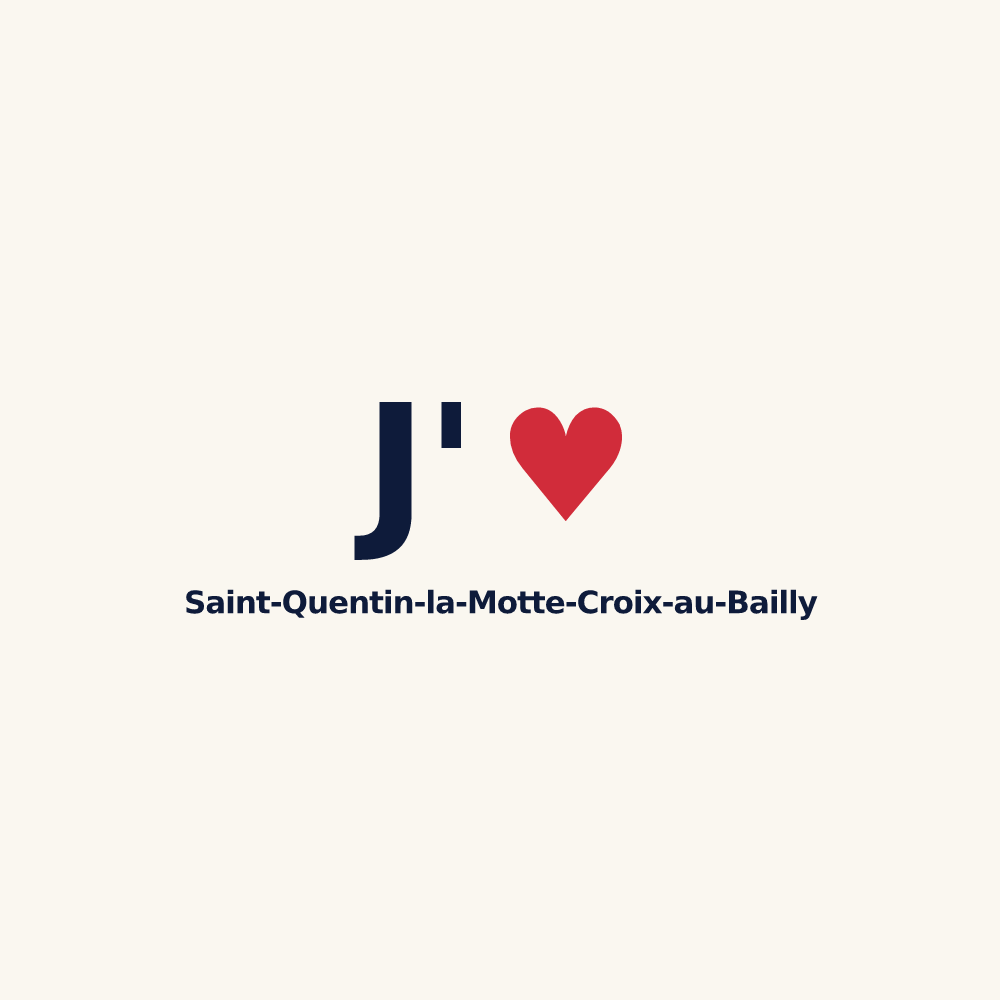 Tasse personnalisée Saint-Quentin-la-Motte-Croix-au-Bailly — design J'aime Saint-Quentin-la-Motte-Croix-au-Bailly