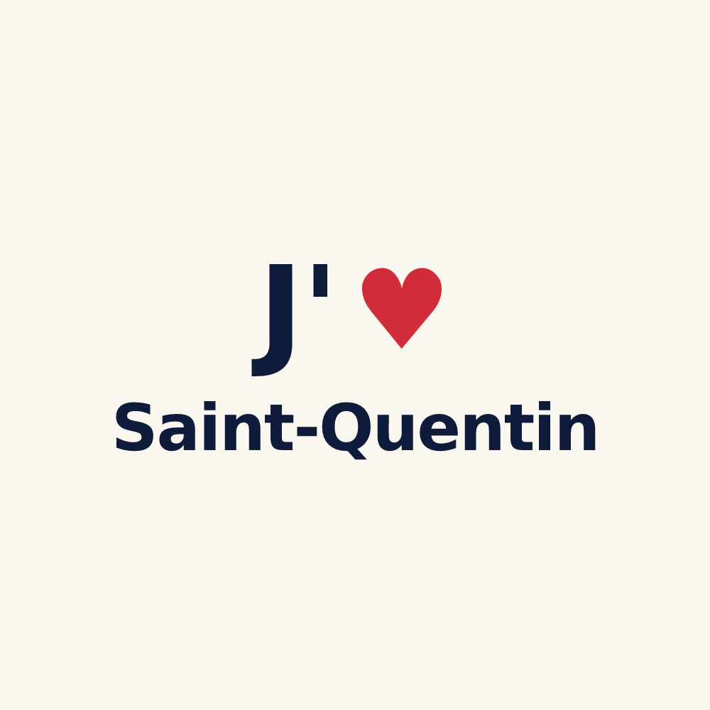Tasse personnalisée Saint-Quentin — design J'aime Saint-Quentin