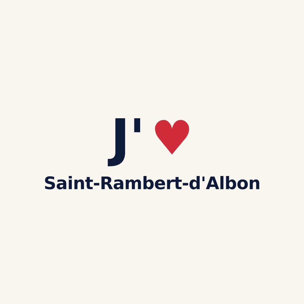 Tasse personnalisée Saint-Rambert-d'Albon — design J'aime Saint-Rambert-d'Albon