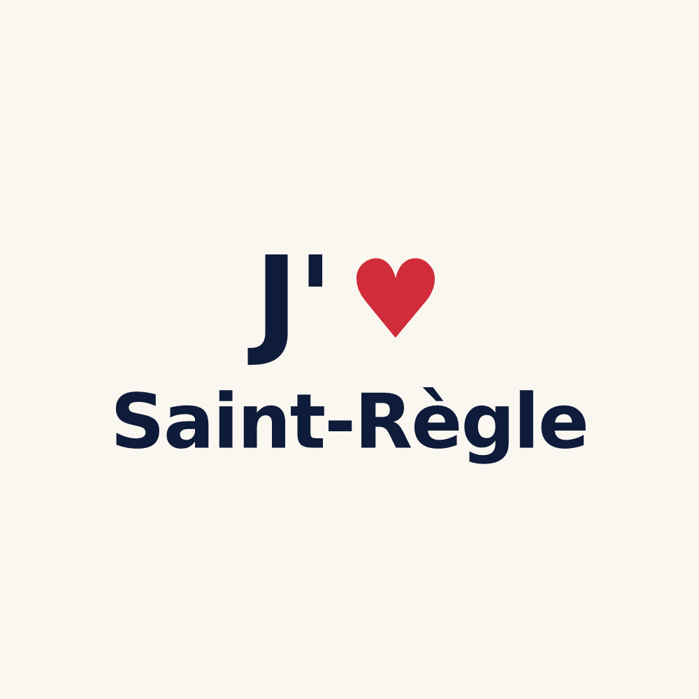 Tasse personnalisée Saint-Règle — design « J'aime Saint-Règle » imprimé sur la tasse