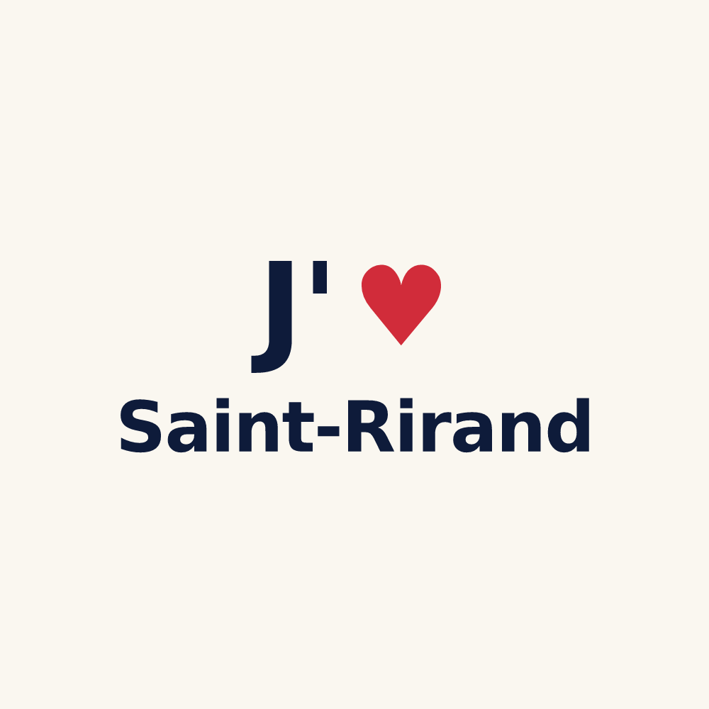 Tasse personnalisée Saint-Rirand — design J'aime Saint-Rirand