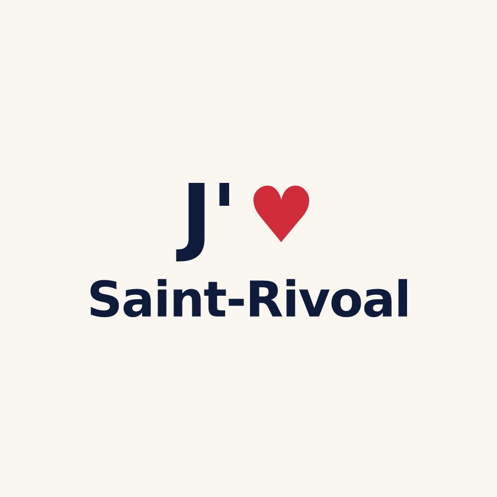 Tasse personnalisée Saint-Rivoal — design J'aime Saint-Rivoal