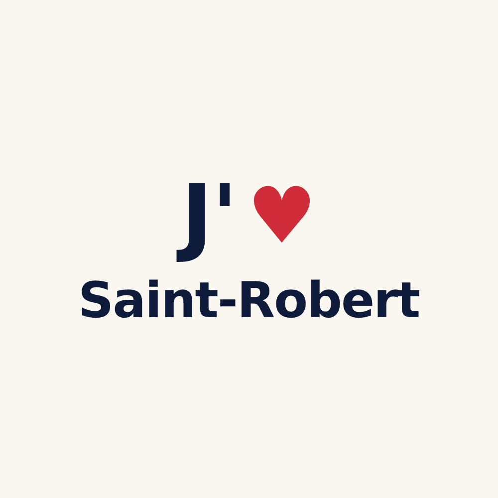 Tasse personnalisée Saint-Robert — design J'aime Saint-Robert