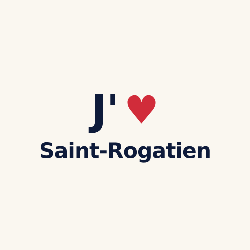 Tasse personnalisée Saint-Rogatien — design J'aime Saint-Rogatien