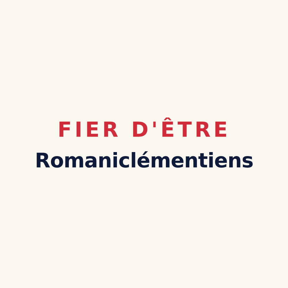 Tasse « Fier d'être Romaniclémentiens » — design pour Saint-Romain-et-Saint-Clément