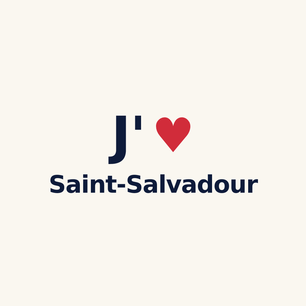 Tasse personnalisée Saint-Salvadour — design J'aime Saint-Salvadour