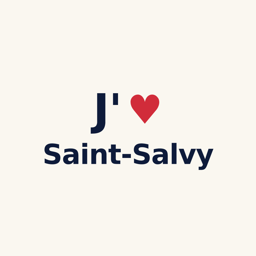 Tasse personnalisée Saint-Salvy — design « J'aime Saint-Salvy » imprimé sur la tasse