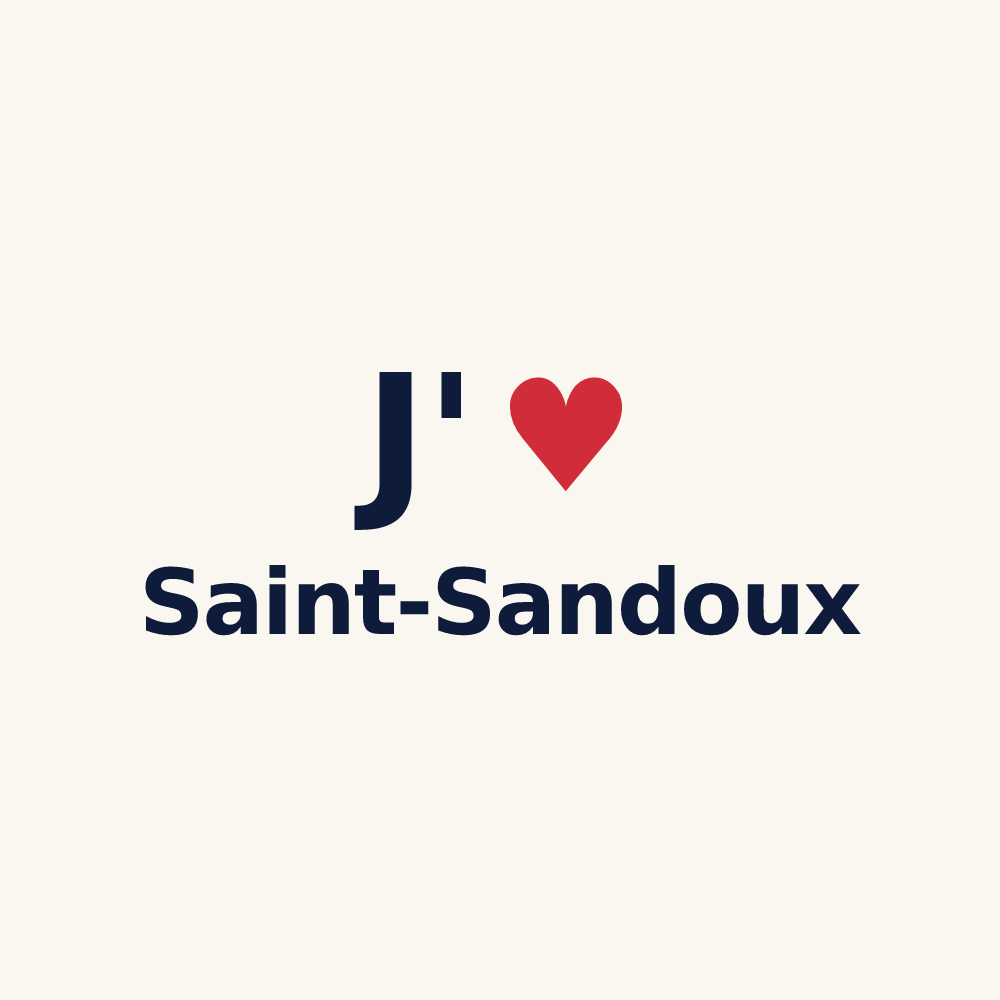 Tasse personnalisée Saint-Sandoux — design J'aime Saint-Sandoux