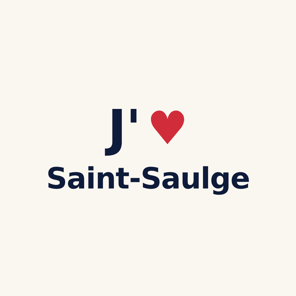 Tasse personnalisée Saint-Saulge — design J'aime Saint-Saulge