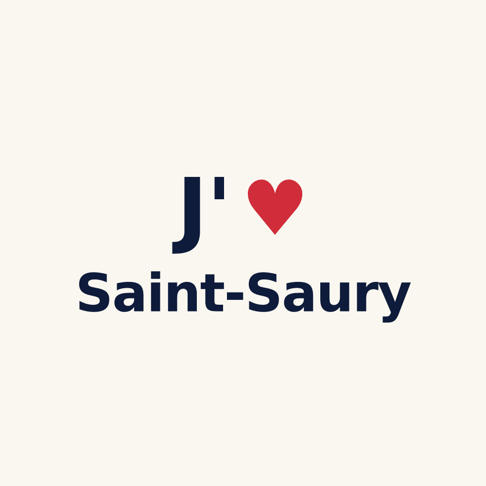 Tasse personnalisée Saint-Saury — design J'aime Saint-Saury