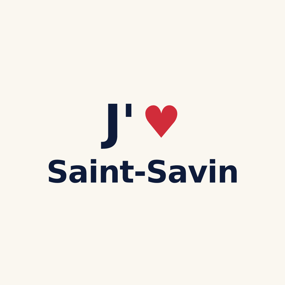 Tasse personnalisée Saint-Savin — design J'aime Saint-Savin