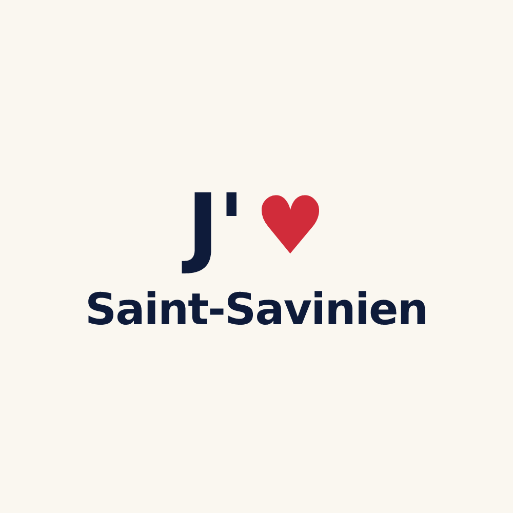 Tasse personnalisée Saint-Savinien — design J'aime Saint-Savinien