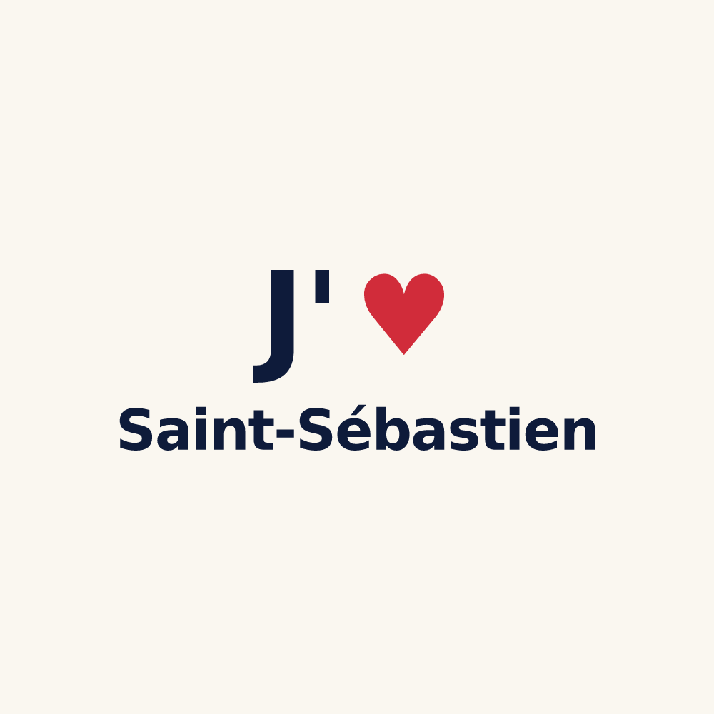 Tasse personnalisée Saint-Sébastien — design J'aime Saint-Sébastien