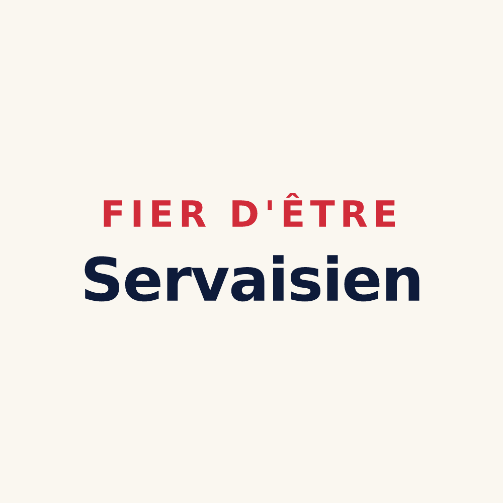 Tasse « Fier d'être Servaisien » — design pour Saint-Servais