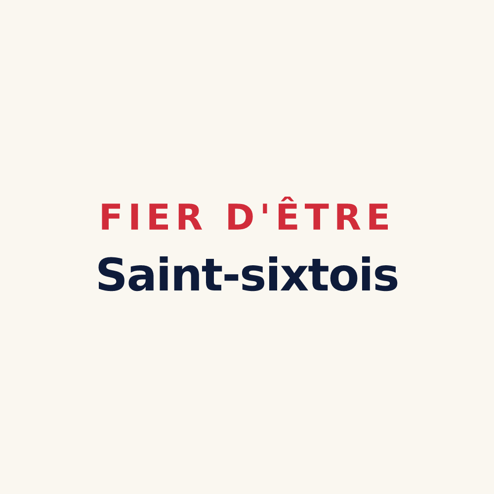 Tasse « Fier d'être Saint-sixtois » — design pour Saint-Sixte