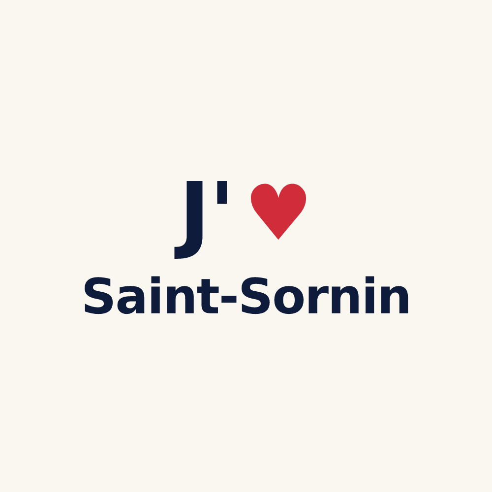 Tasse personnalisée Saint-Sornin — design J'aime Saint-Sornin