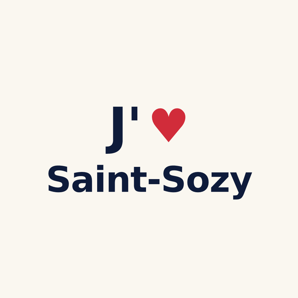 Tasse personnalisée Saint-Sozy — design J'aime Saint-Sozy