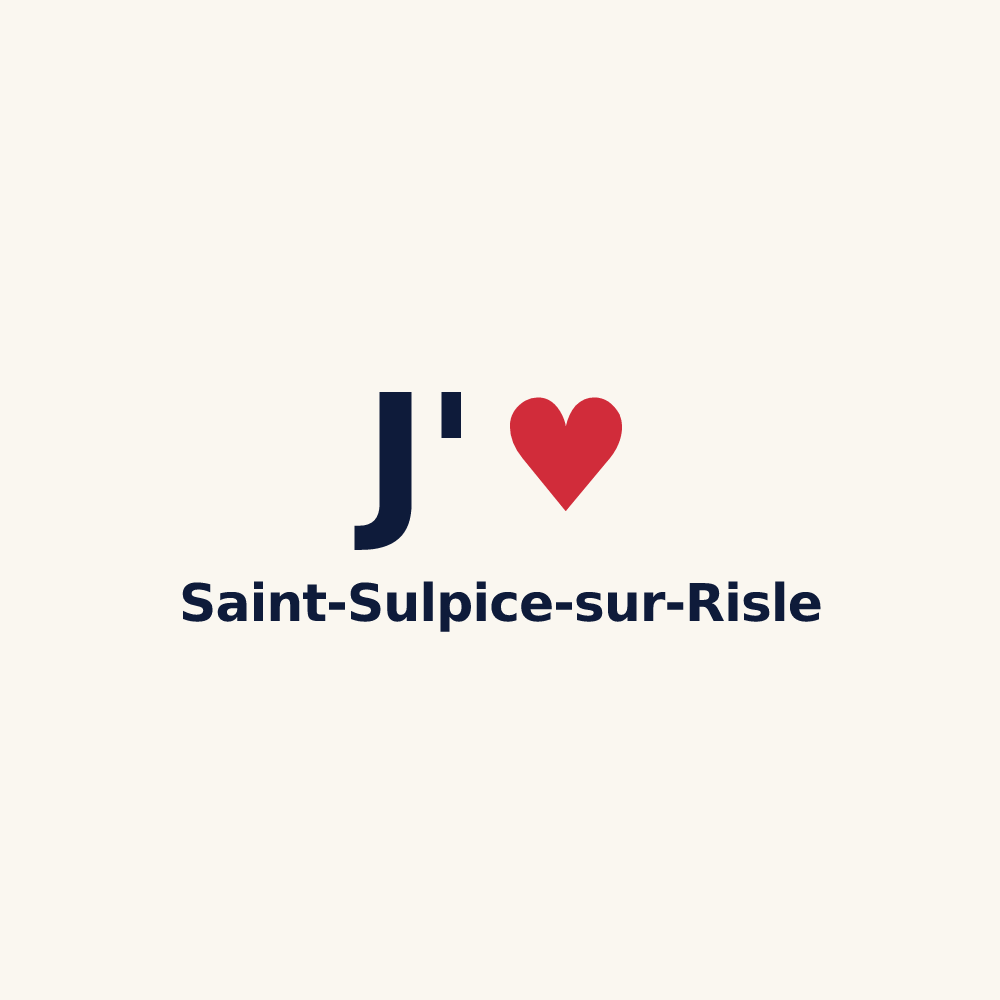 Tasse personnalisée Saint-Sulpice-sur-Risle — design J'aime Saint-Sulpice-sur-Risle